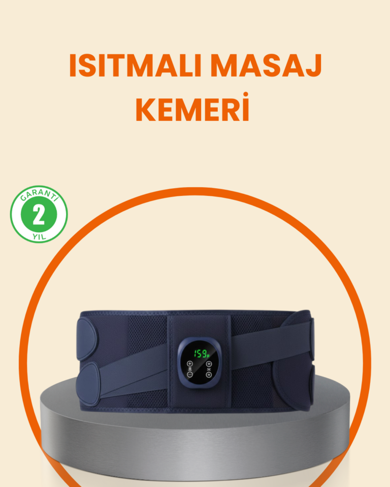 Isıtmalı Masaj Kemeri Dijital Ekranlı Bel Çevresi 100 cm Altı Uyumlu
