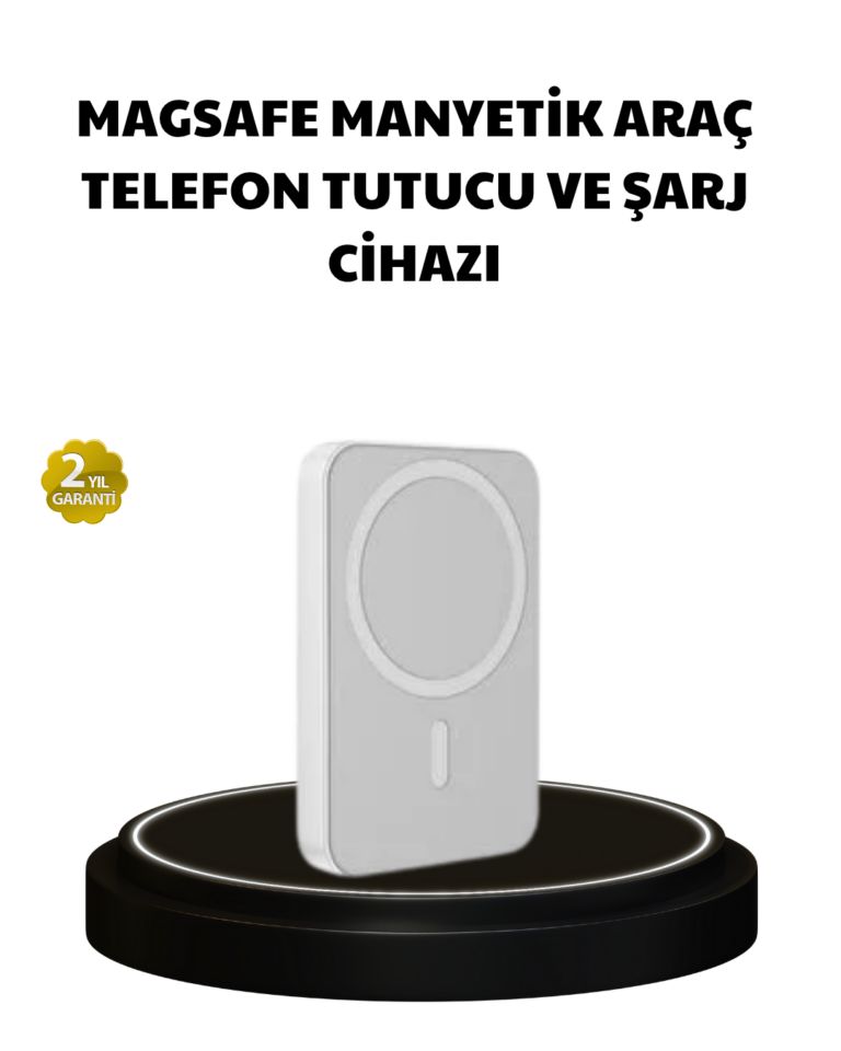Manyetik Kablosuz Powerbank – iPhone 12/13/14/15 Uyumlu, Hızlı Şarjlı, Ultra Hafif