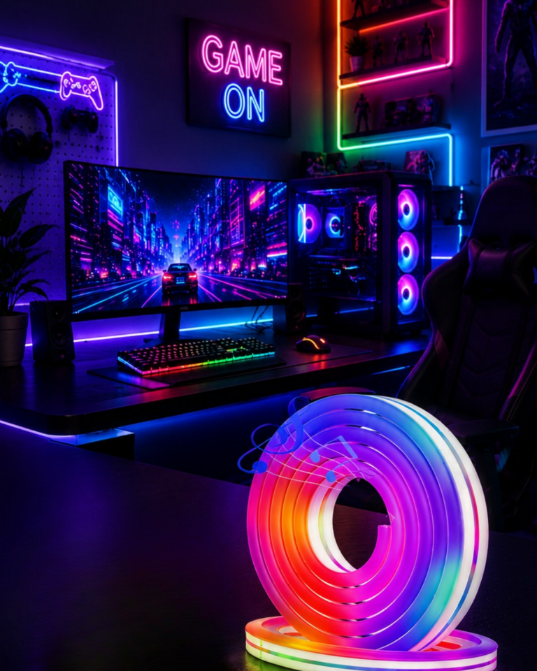 Uygulama Kontrollü RGB Neon Led Şerit Işık 16 Milyon Renk Destekli