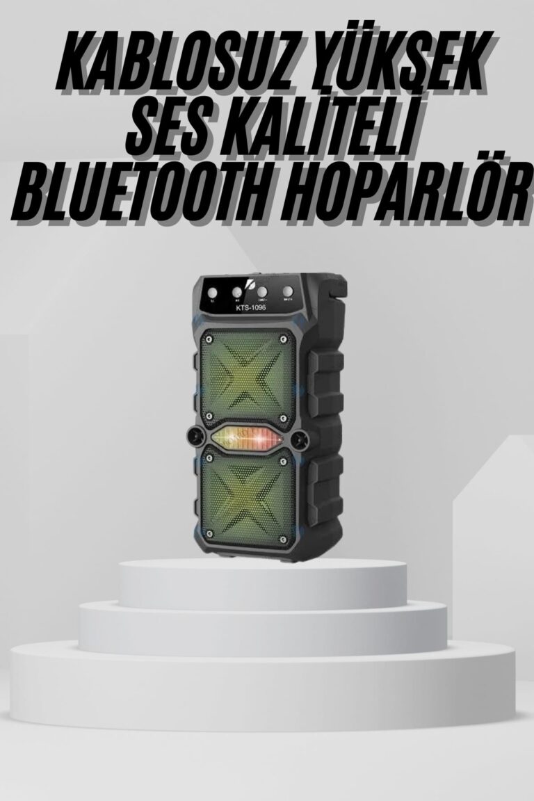 Bluetooth Hoparlör Yüksek Ses Kaliteli Büyük Boy Çift Çıkışlı Ses Bombası