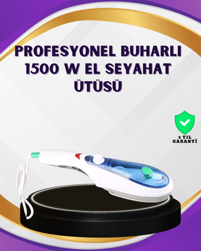 Taşınabilir Buharlı Ütü 1500W | Giysilerde Yanık Bırakmaz, Kokuyu Giderir