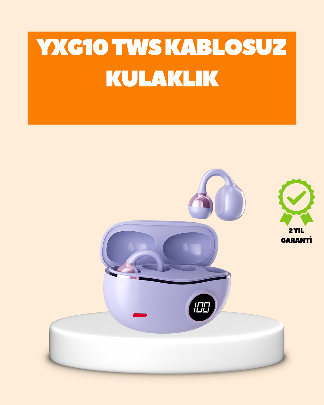 YXG10 Klipsli Açık Kulaklık – Spor İçin Uygun, APTX Ses, Ergonomik Yapı