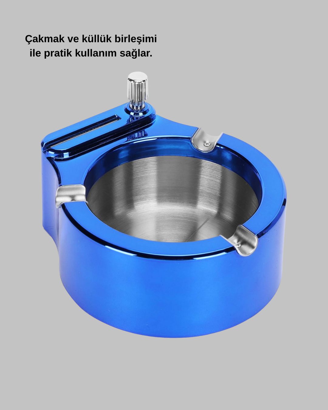 Dekoratif Çakmaklı Küllük Kolay Temizlenebilir Metal Yeni Nesil