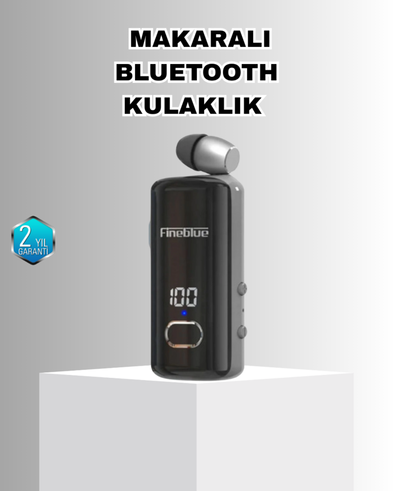 Bluetooth 5.3 Kablosuz Kulaklık Geri Çekilebilir Kablolu ve Ekranlı