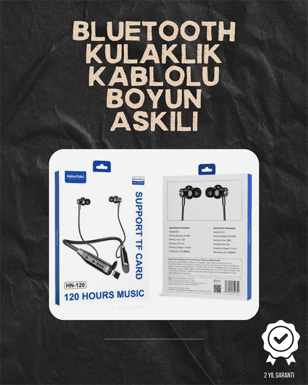 120 Saat Şarj Süresi Sunan Spor Tipi Kablosuz Bluetooth Kulaklık