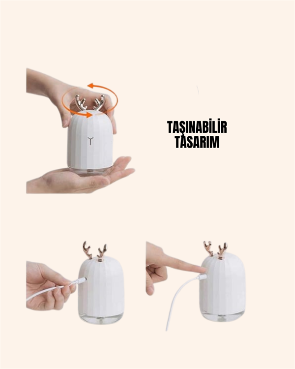 El Tipi USB Mini Soğuk Mist Nemlendirici 220 ml Tank