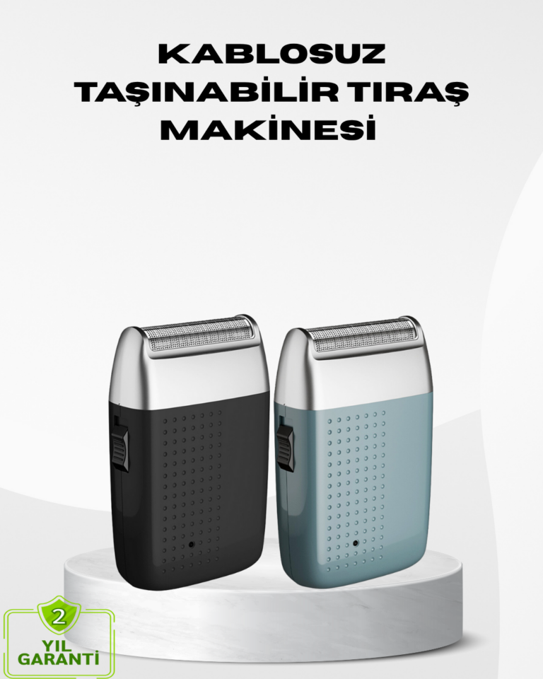 Kablosuz Şarjlı Sakal Tıraş Makinesi – Kuru Kullanım, Uzun Pil Ömrü