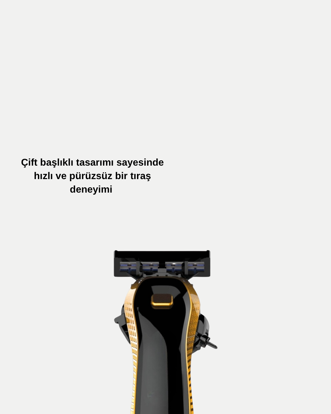 Çift Bıçaklı Tıraş Makinesi – Sinek Kaydı Sonuç, Yıkanabilir Başlık, Kompakt Seyahat Modeli