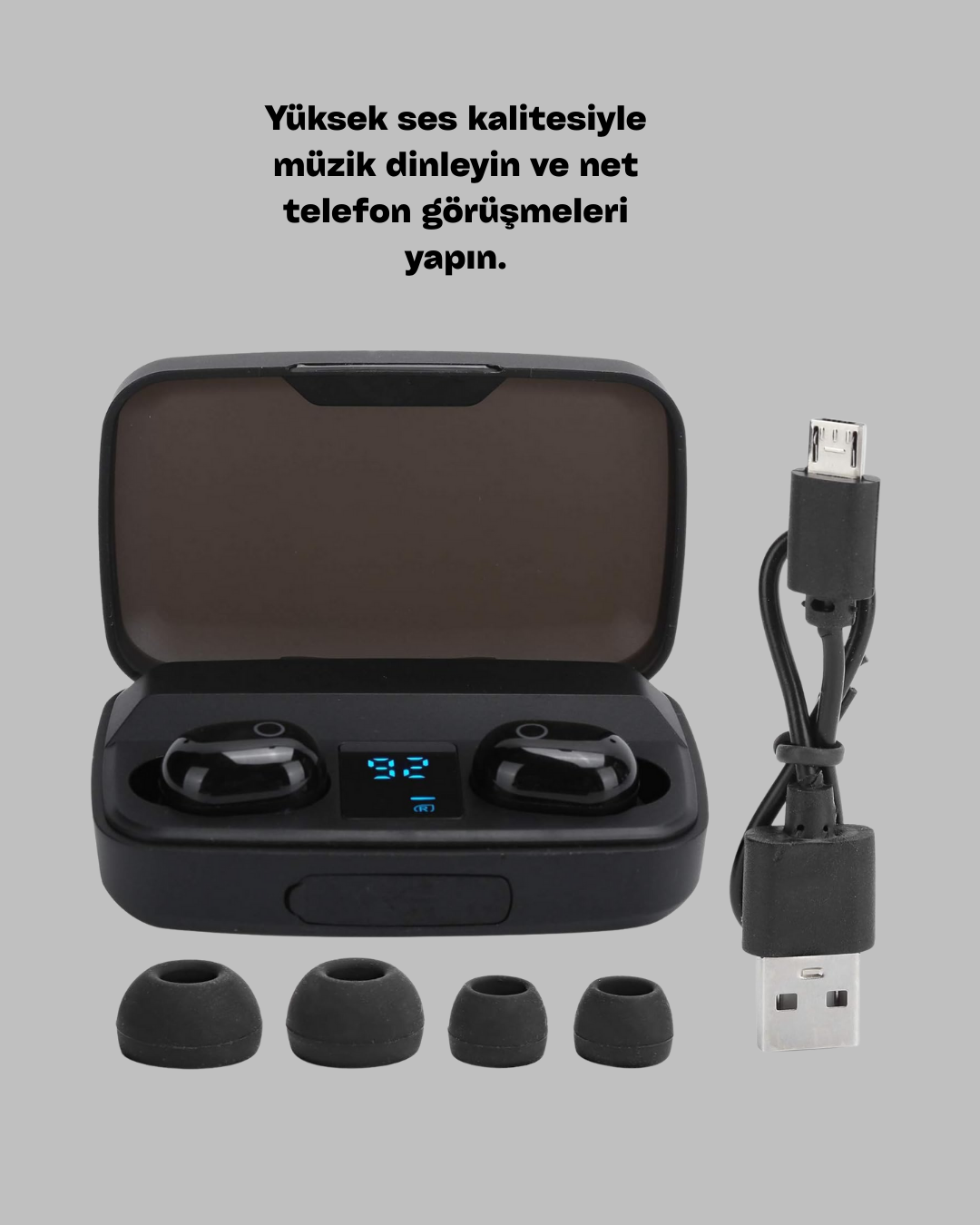 Yüksek Ses Kaliteli A10s TWS Bluetooth 5.0 Kablosuz Kulaklık