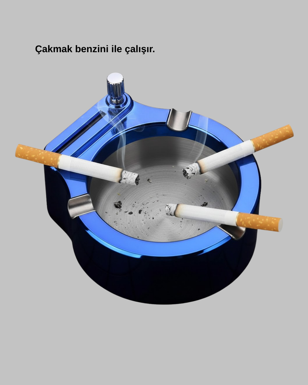Dekoratif Çakmaklı Küllük Kolay Temizlenebilir Metal Yeni Nesil