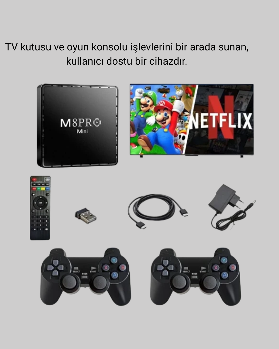 M8Pro Mini 2 10K Android TV Box – Oyun Konsolu ve Akıllı Medya Merkezi
