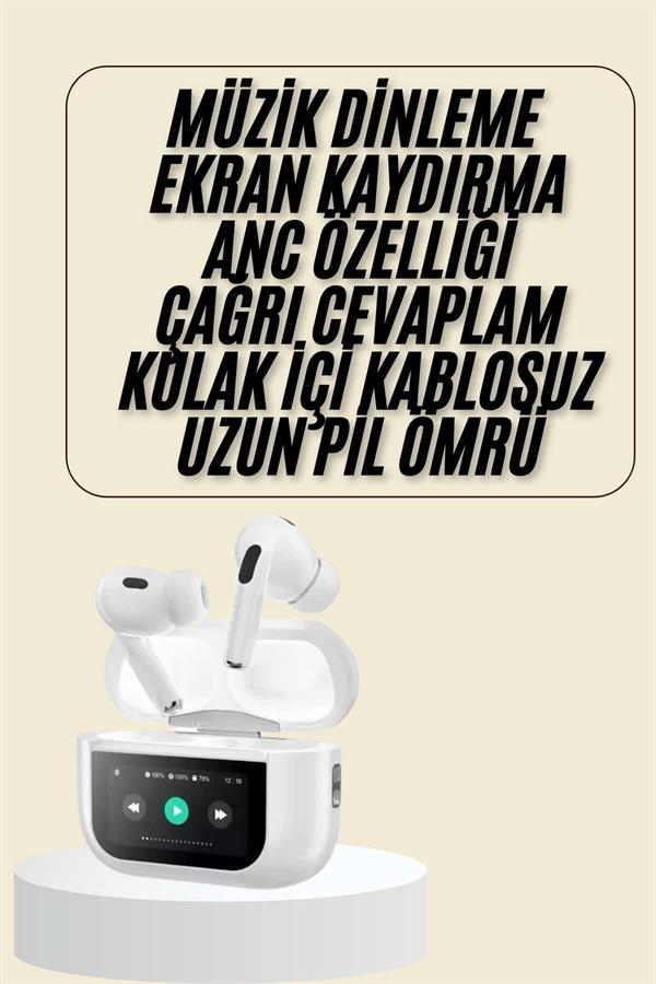 Dokunmatik Ekranlı Bluetooth Kulaklık TWS İOS Android Tüm Telefonlara Uyumlu Kulaklık Yeni Nesil