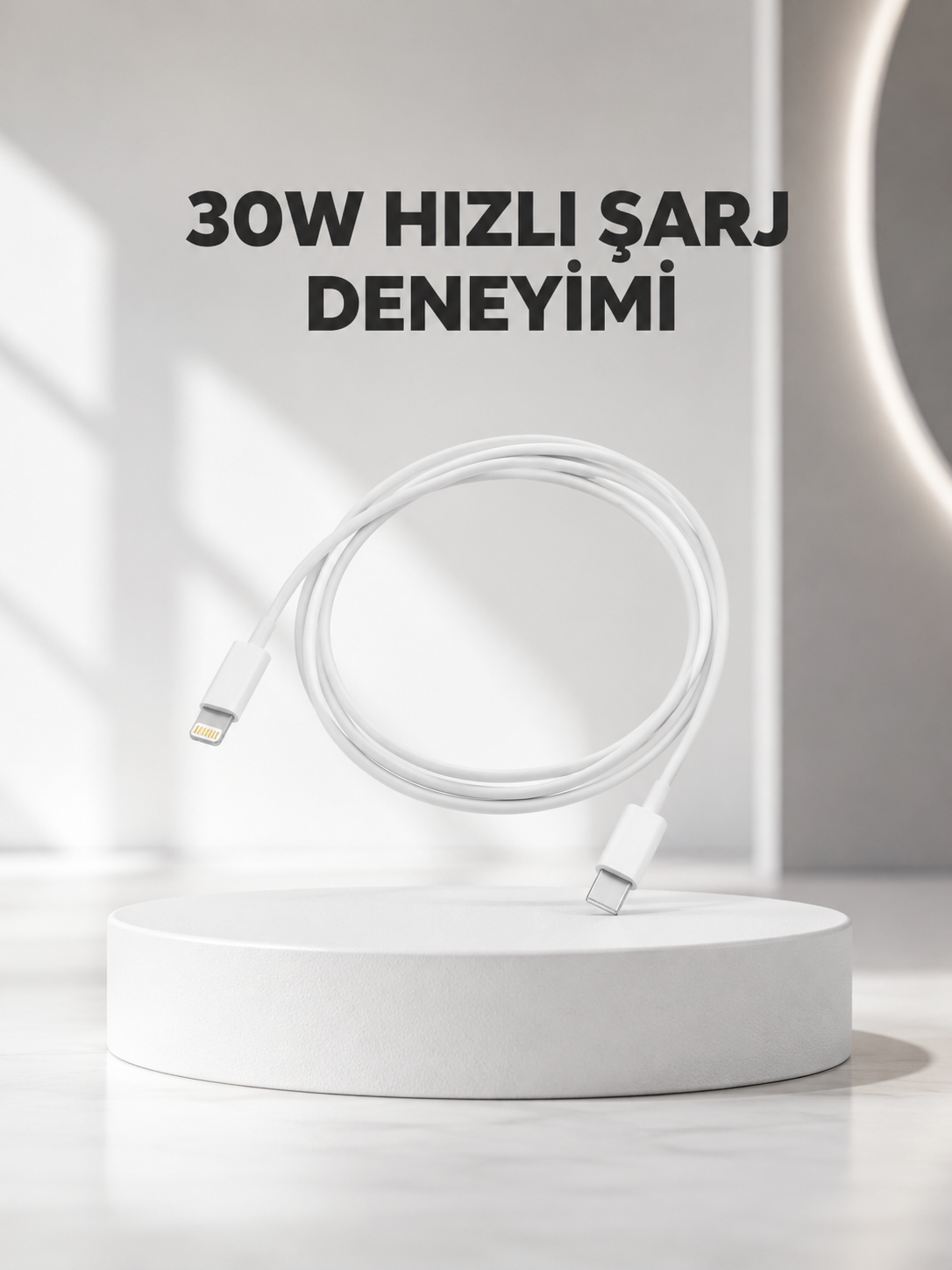 Yüksek Saflıkta Bakır Çekirdekli 30W Hızlı Şarj Kablosu
