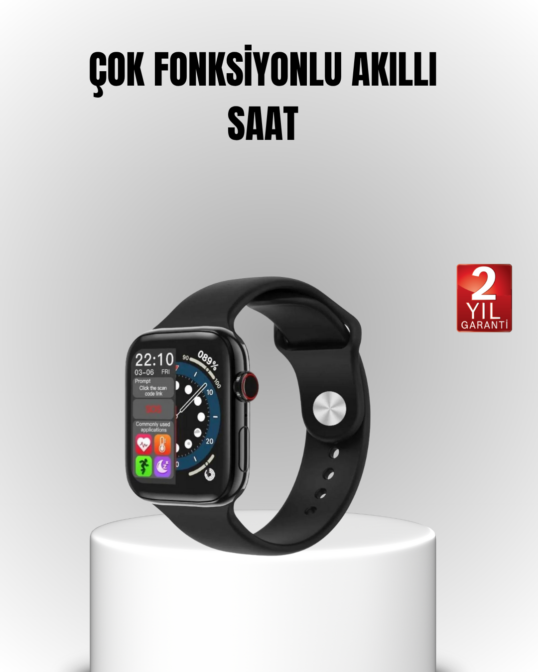 Yüksek Çözünürlüklü 1.9" Akıllı Saat – 5-6 Gün Aktif Kullanım, Şık ve Modern Tasarım