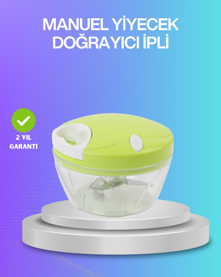 İpli Manuel Doğrayıcı Paslanmaz Çelik Bıçaklı