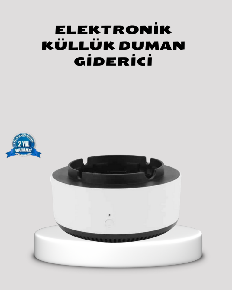 Hava Temizleyici Küllük – Sigara Dumanı Filtreli, Sessiz Çalışan, Şık Tasarım
