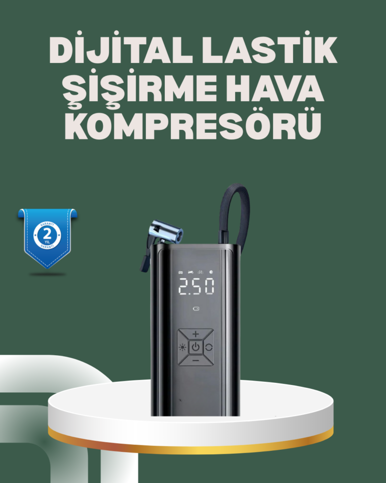 Bisiklet, Motosiklet ve Araçlar İçin Çok Amaçlı Hava Pompası