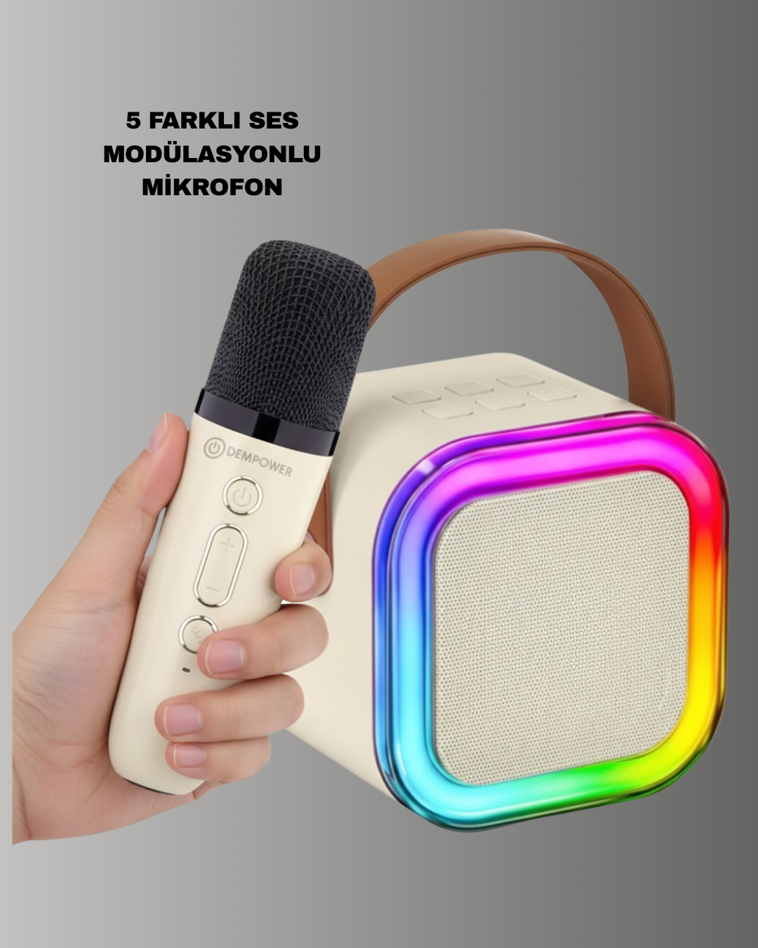 Karaoke Mikrofon Hoparlör Seti 6 Saat Kullanım Süresi Yeni Nesil