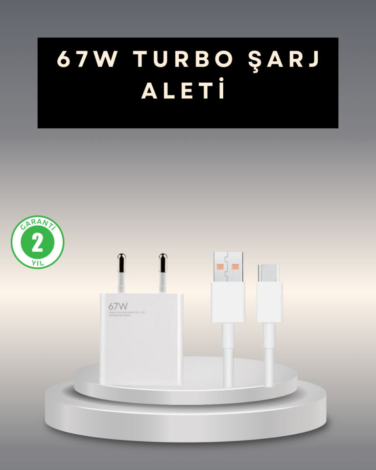 67 Watt Type C Şarj Adaptörü Poco X3 X4 X5 Pro Uyumlu