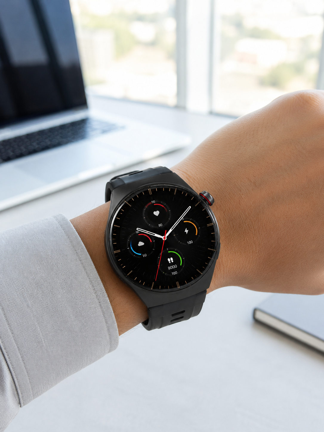 Yeni Nesil Akıllı Saat Bluetooth Görüşme, Sağlık Takibi, AMOLED Ekran ve 3 Kordon Seti