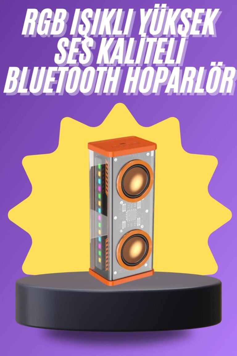 Yüksek Ses Kaliteli Kablosuz 5.0 Bluetooth Hoparlör RGB Işıklı