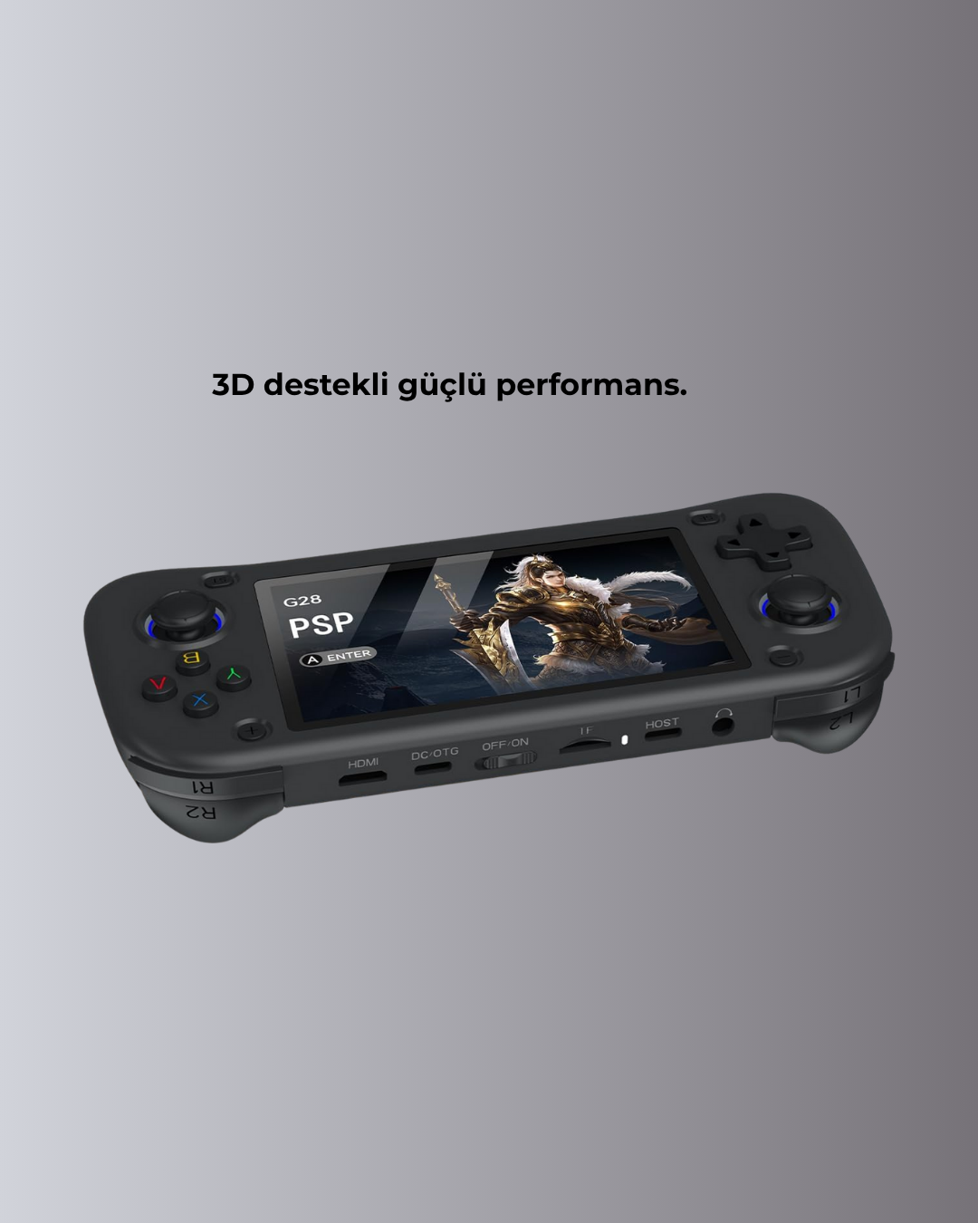 Taşınabilir El Tipi Oyun Konsolu Çoklu Emülatör Destekli 64GB