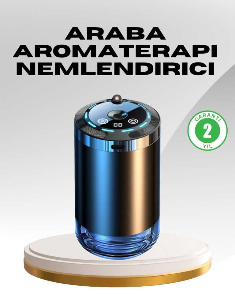 Araç İçi Difüzör Nemlendirici ve Aromaterapi Özellikli