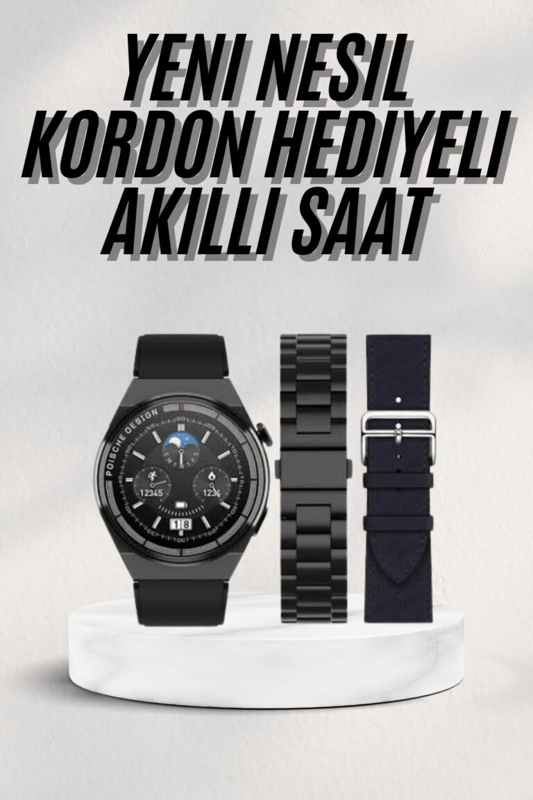 En Çok Tercih Edilen Akıllı Saat Amoled Ekran Nabız Sensörü GPS Uyumlu Adımsayar
