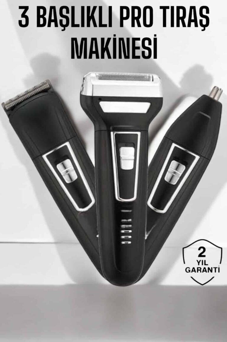 3 Başlıklı Profesyonel Tıraş Makinesi