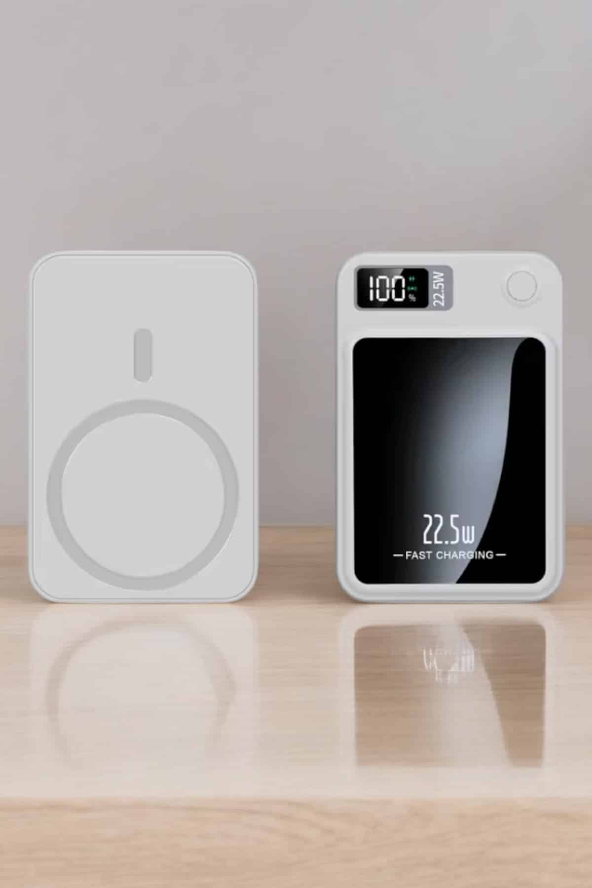 iOS Uyumlu 22.5W Hızlı Şarj Magsafe Powerbank Dijital Göstergeli 10.000 mAh