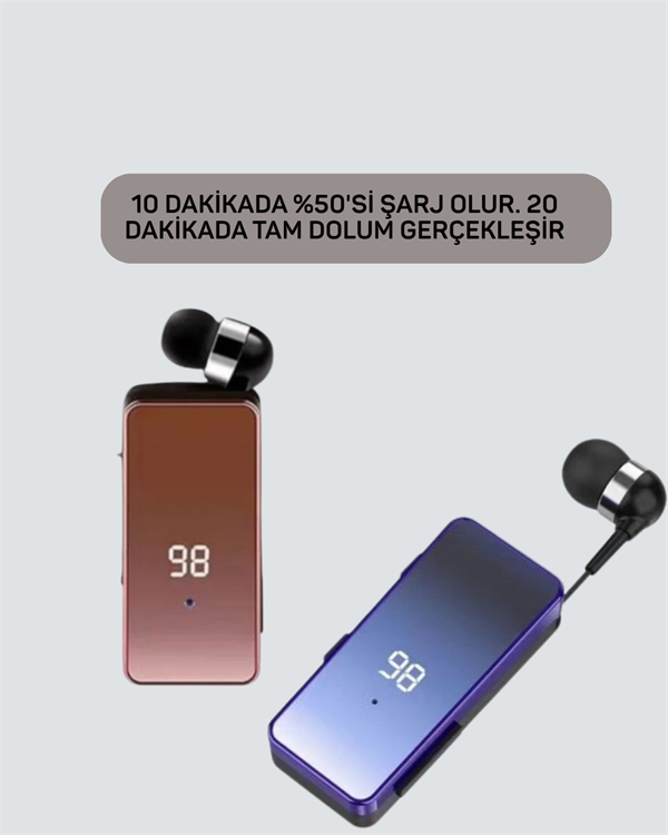 İki Telefona Aynı Anda Bağlanan Bluetooth 5.3 Klipsli Kulaklık – MFB Çok Noktalı Bağlantı