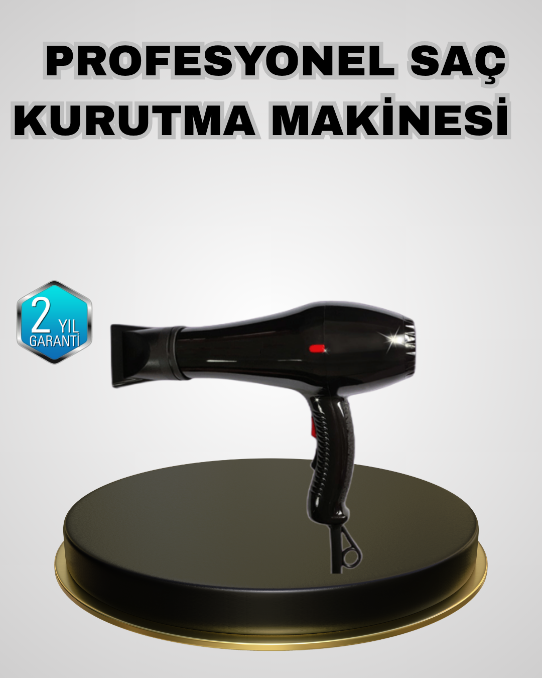Profesyonel 2200W Fön Makinesi Soğuk Sıcak Üflemeli İki Kademeli