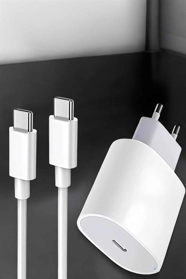 Şarj Aleti İOS 15/15 Pro Max Uyumlu Şarj Adaptörü ve Kablosu