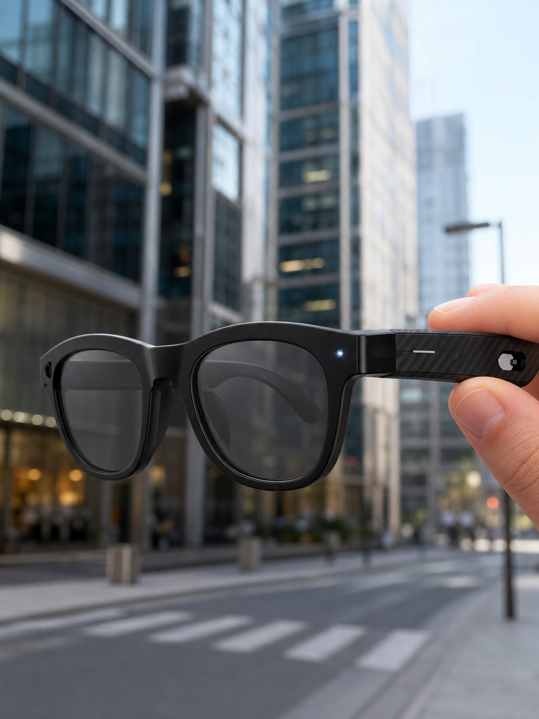 Yapay Zekâ Destekli Bluetooth Akıllı Gözlük Açık Kulak Ses Teknolojisi Müzik Dinleme ve Telefon Görüşmesi