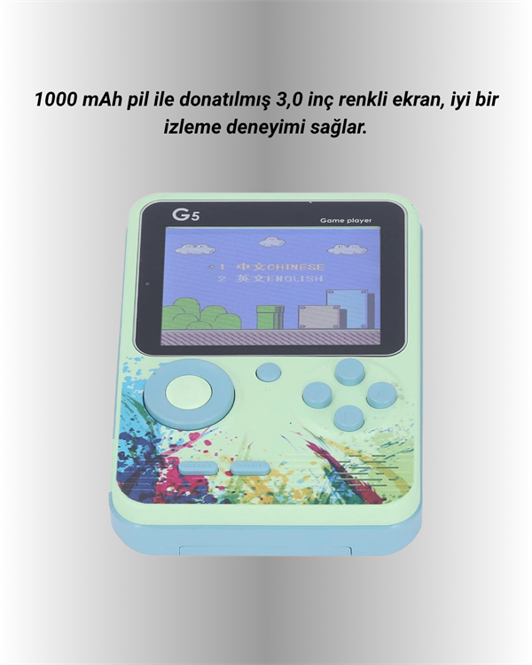 G5 Game Box Retro Mini Oyun Konsolu – 500 Dahili Oyun