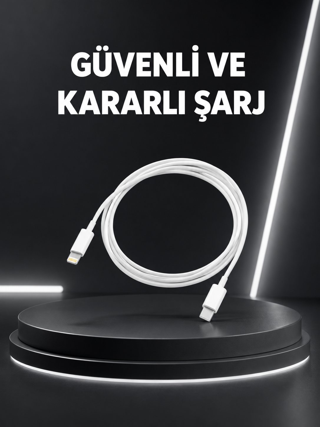 Dayanıklı TPE Lightning Kablo – 30W Hızlı Şarj ve Veri Transferi