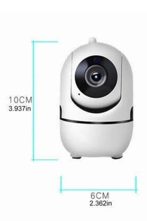 Baby Kamera Kablosuz 720P Beyaz 360 Derece Wifi Kamera Full HD 1080p