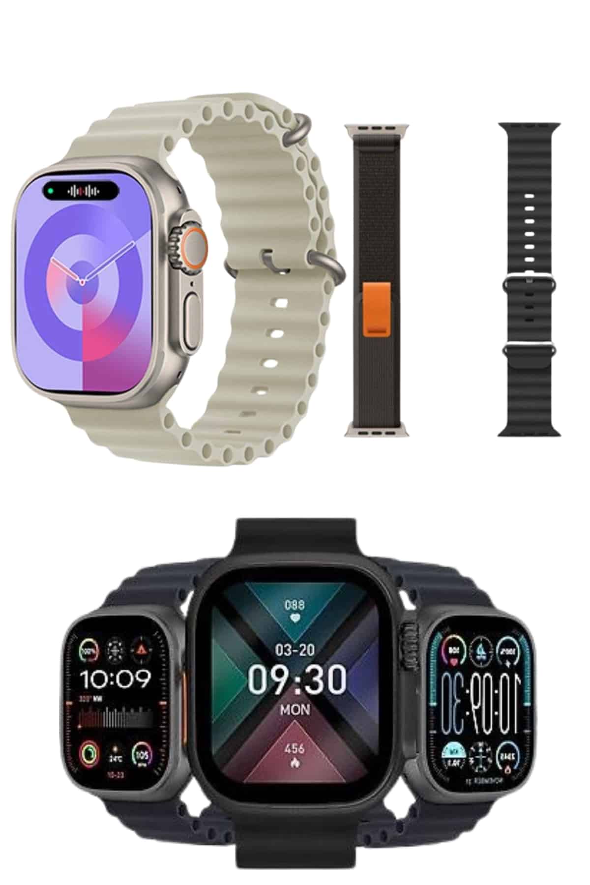 Yeni Nesil Akıllı Kol Saati Nabız Ölçer GPS Uyumlu 49 MM Kasa