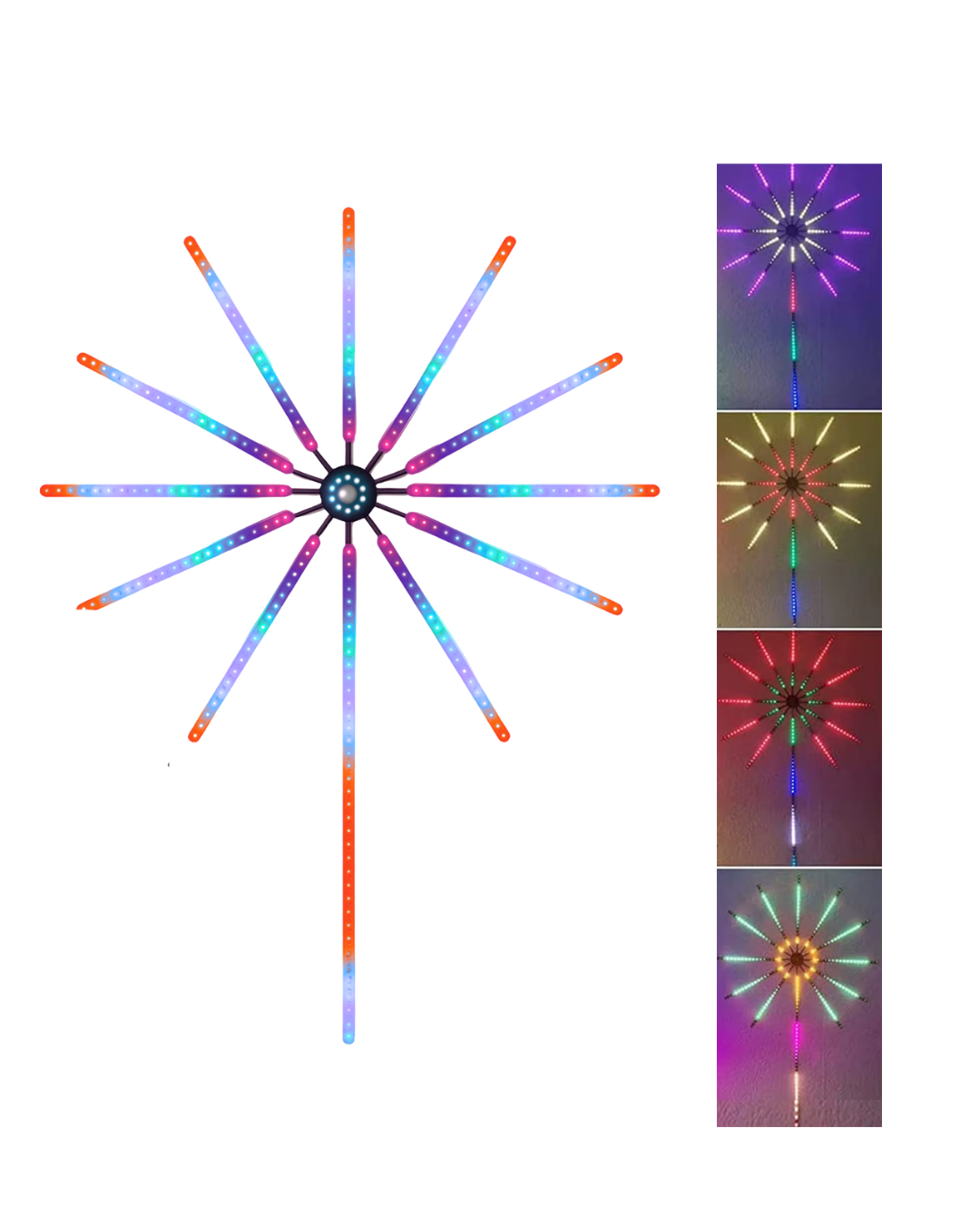 Uygulama Destekli RGB LED Havai Fişek Duvar Aydınlatması Yeni Nesil