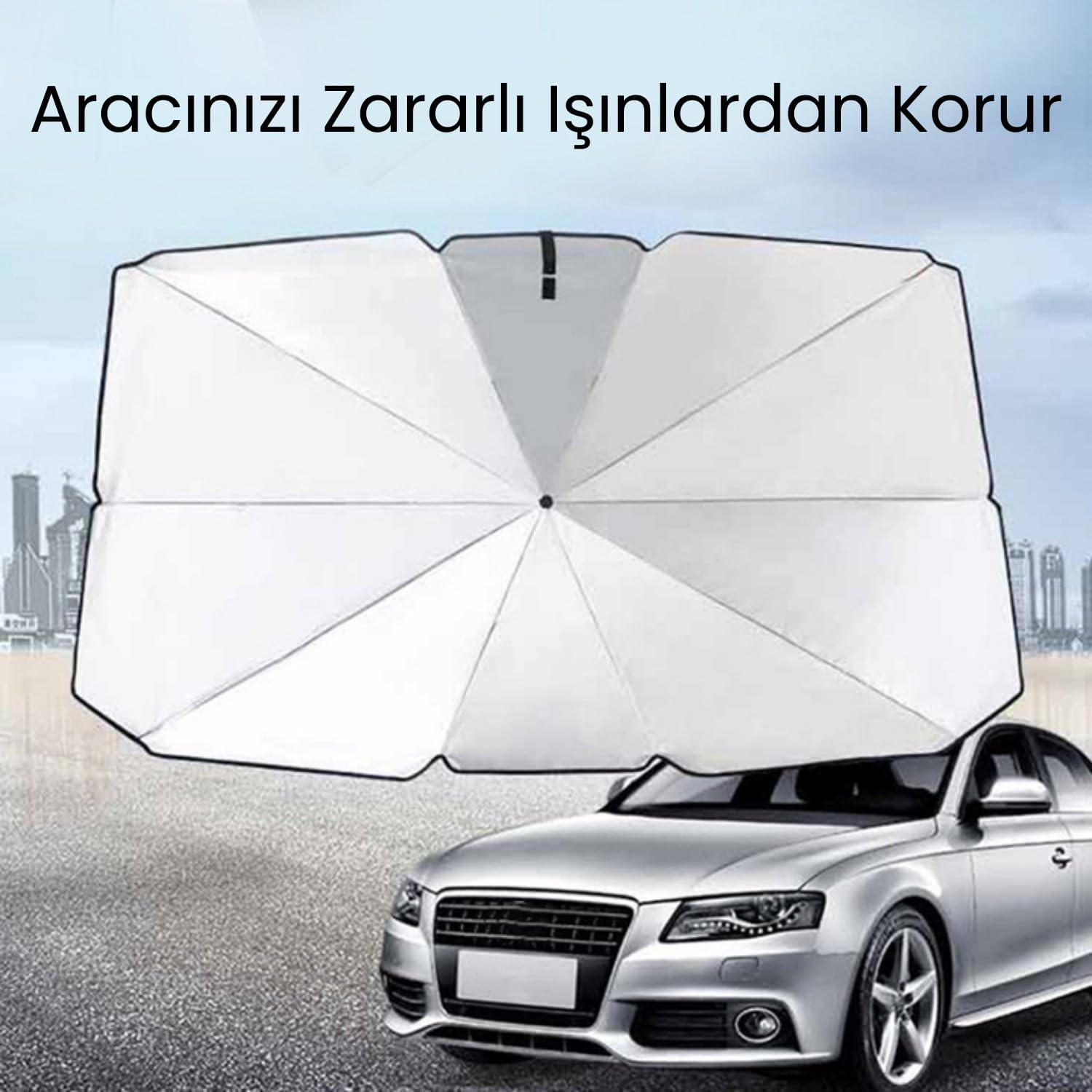 Renault Symbol, Dacia Sandero, Opel Corsa, Ford Ka, Peugeot 208 Uyumlu Oto Şemsiye Yeni Nesil