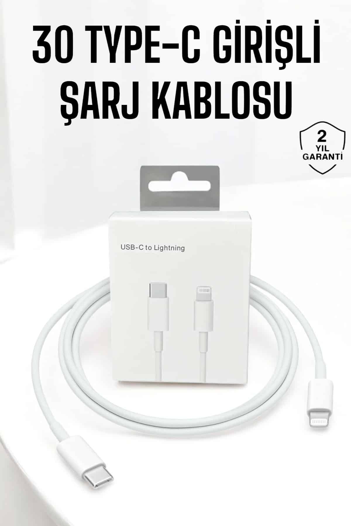 Iphone Uyumlu İOS Uyumlu Lightning Hızlı Şarj Tye C Lightning Şarj Kablosu