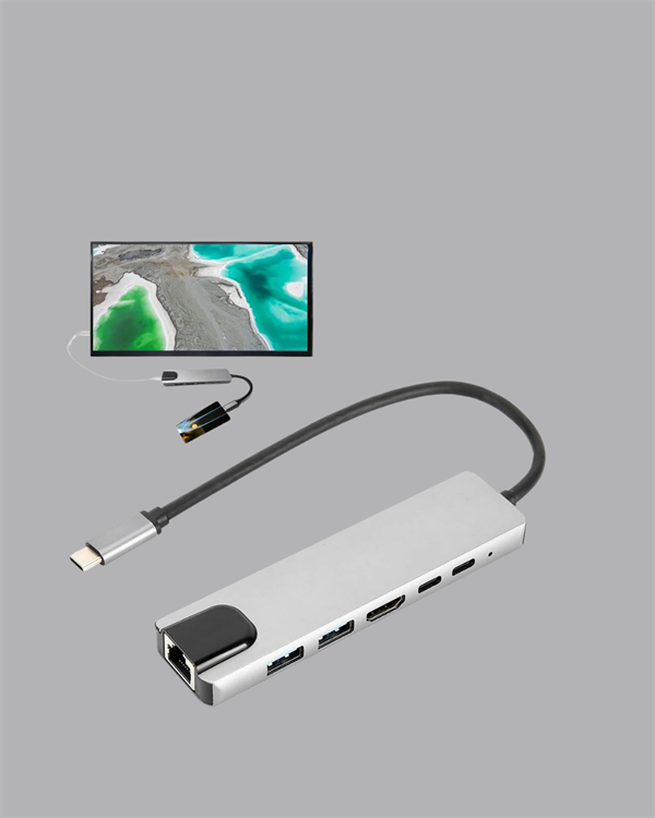 Type‑C Dönüştürücü – 2×USB3.0, SD/MS, 4K HDMI & RJ45 ile Profesyonel Kullanım