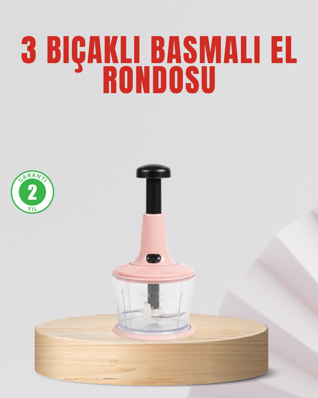 Manuel Mutfak Rondosu Keskin Bıçaklı Geniş Hazneli