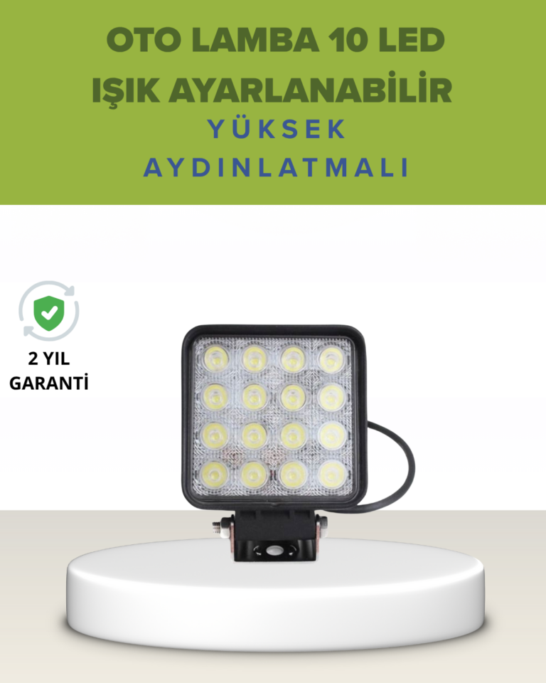 Araç Dışı Aydınlatma İçin LED Far | Zorlu Koşullara Dayanıklı, Çok Amaçlı