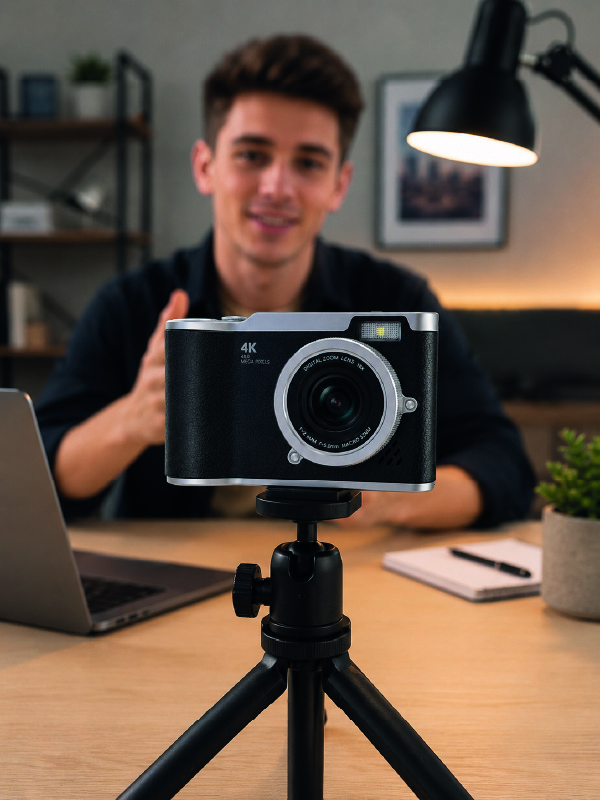 Taşınabilir Dijital Fotoğraf Makinesi LED Flaş ve 18X Dijital Zoom
