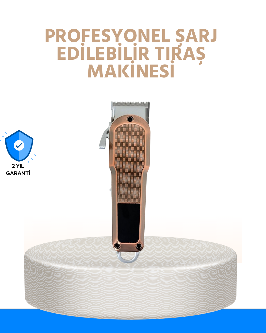 Erkek Bakım Makinesi – LCD Ekranlı 7000RPM Şarjlı Saç ve Sakal Kesme Cihazı