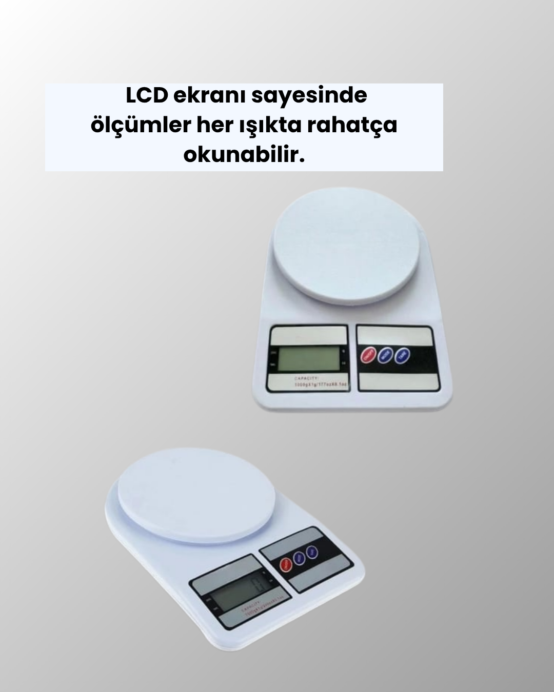 Taşınabilir Dijital Terazi – Çift Ölçü Birimi Destekli