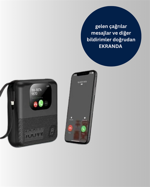 10.000 mAh Çok Amaçlı Akıllı Saat ve Powerbank Cihaz