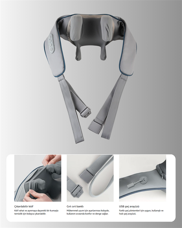 VNB-01 U Tipi Ergonomik Boyun Masaj Cihazı