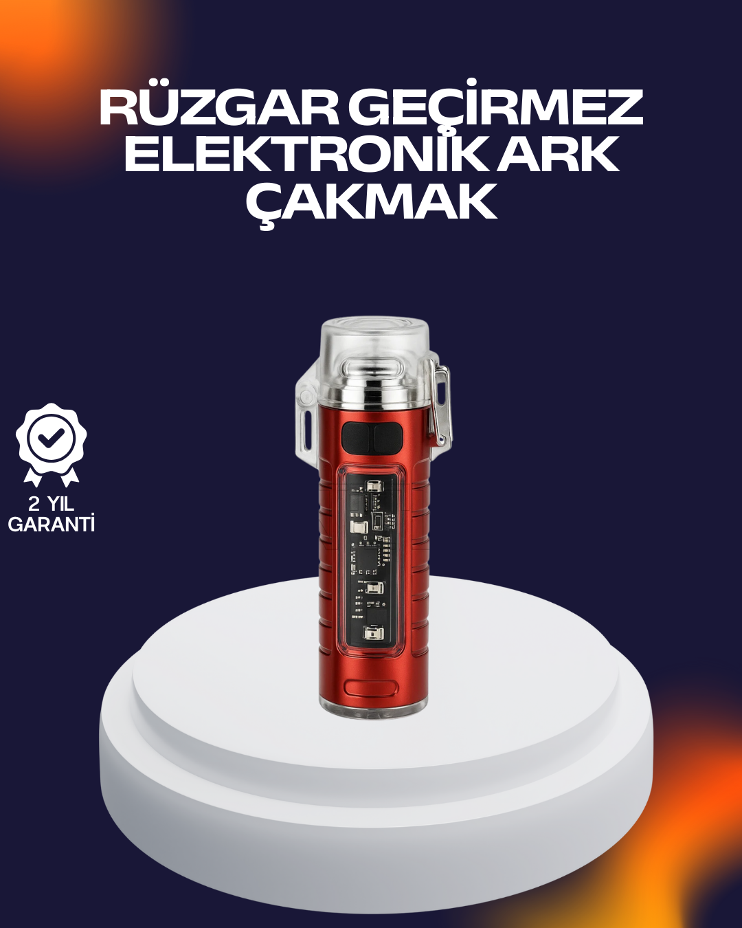 Rüzgar Geçirmez Elektrikli Çakmak Hayatta Kalma Tasarımlı